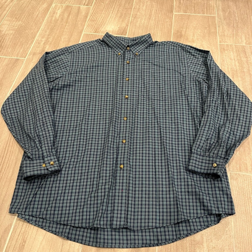 LL BEAN Button Down Dress Shirt XXL Traditional Fit 100% Cotton